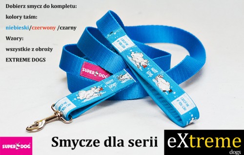 Smycz Extreme Dogs dla psa – wytrzymała smycz miejska z rączką dopasowana do obroży Extreme