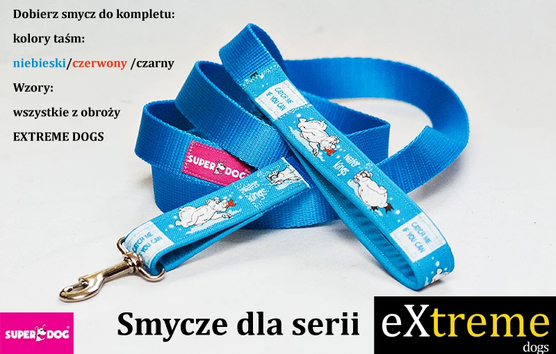 Smycz Extreme Dogs dla psa – wytrzymała smycz miejska z rączką dopasowana do obroży Extreme