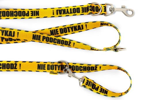 Smycz Urban Dogs przepinana – nie dotykaj dla psa – regulowana smycz miejska