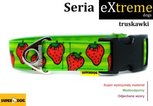 Obroża dla psa: truskawki