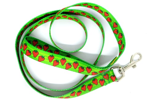 Smycz miejska dla psa Urban Dogs – truskawki – szyta na zamówienie