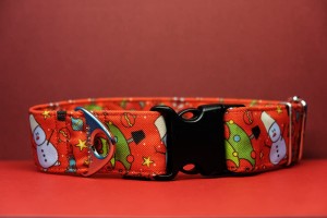 Obroża dla psa merry christmas 4cm, 40-50