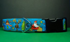 Obroża dla psa na klamrę: Kocham zimę, 3cm, 30-40 