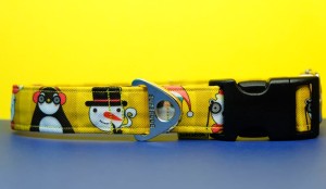 Obroża dla psa na klamrę: hipster winter, 3cm, 30-40 