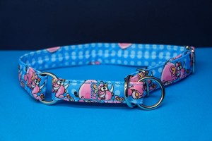 Obroża dla psa na półzacisk, słoniki, 2,5cm, 30-40