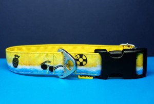 Obroża dla psa na klamrę , plaże, 3cm, 30-40 