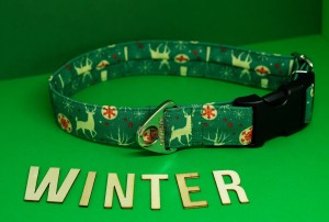Obroża dla psa na klamrę xmas 3cm, 35-45  