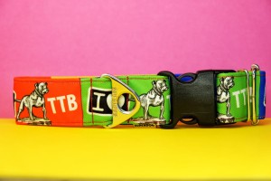 Obroża dla psa na klamrę: love ttb,  30-40 , 4cm