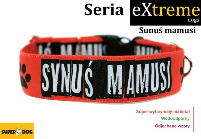 Obroża Synus Mamusi dla aktywnego psa – mocna obroża z serii Extreme Superdog