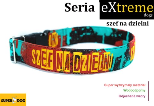 Obroża dla psa Szef na Dzielni – wytrzymała obroża Extreme Superdog z regulacją