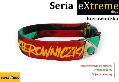 Obroża dla psa Kierowniczka – wytrzymała obroża Extreme Superdog z regulacją