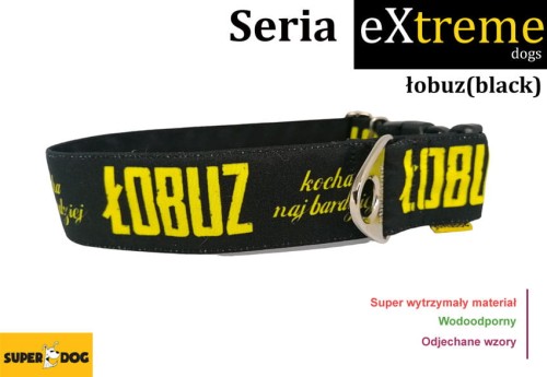 Obroża Łobuz Black dla aktywnego psa – mocna obroża z serii Extreme Superdog