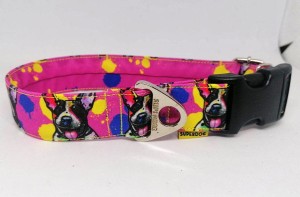 Obroża dla psa :bully róż 3cm 30-40