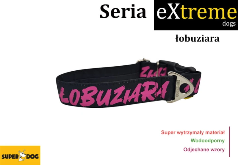 wodoodporna obroża dla psa, bardzo mocna, w różnych szerokościach, obroża dla dużego psa, obroża dla amstaffa,  wytrzymała obroża dla psa, obroża z napisami
