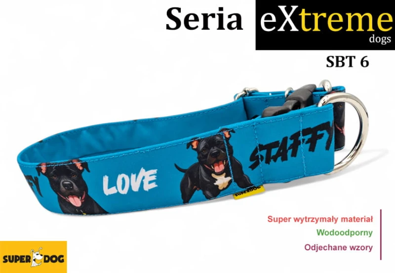 Obroża dla staffika SBT-6 – wytrzymała obroża Extreme Superdog z regulacją