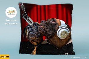 Poduszka Boxer music-40x40cm  