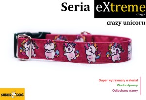 Obroża dla psa: crazy unicorn