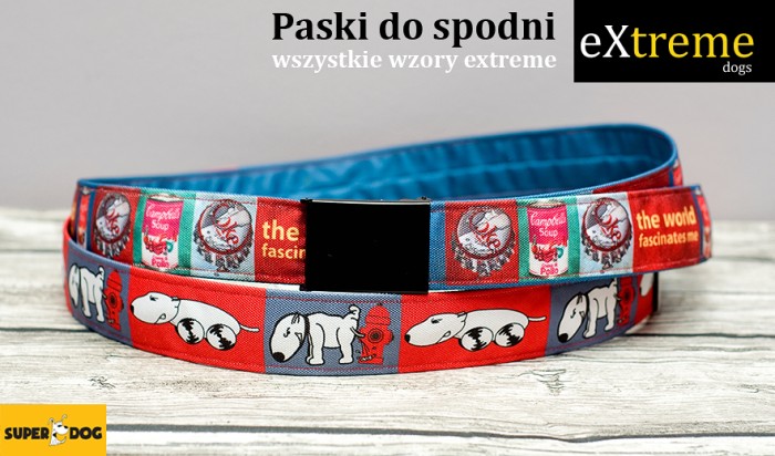Paski do spodni z motywem psa