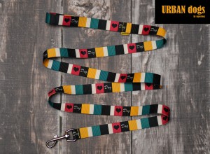 Smycz miejska dla psa Urban Dogs – color dogs – szyta na zamówienie