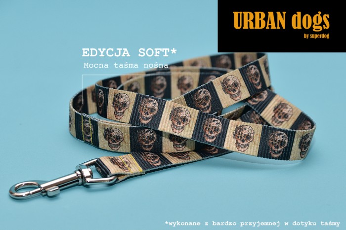 Smycz Urban Dogs –  czachy dla psa – wytrzymała smycz miejska z rączką