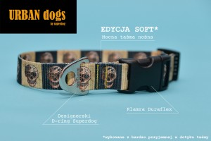 Obroża  Urban dogs - czachy (soft edition) 