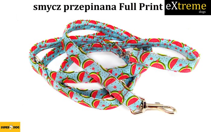 Wytrzymała smycz Extreme Dogs Full Print przepinana dla psa – kilka konfiguracji jednej smyczy