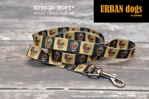 Wytrzymała smycz Urban Dogs przepinana – czachy dla psa Superdog