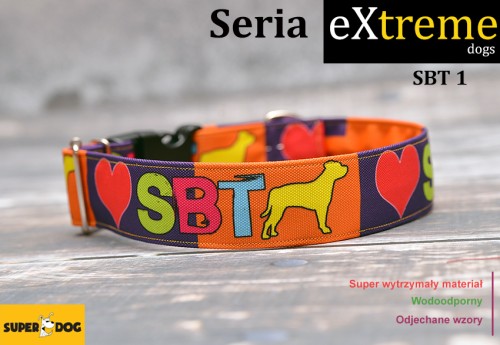 Obroża dla stafforda z dedykowanym wzorem SBT