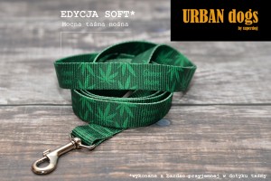 Smycz miejska dla psa Urban Dogs – green team – szyta na zamówienie